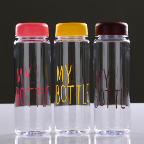 Бутылка для воды 500 мл "My bottle" в мешке микс 2770311 фото 2