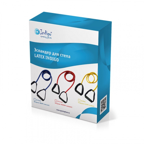 Эспандер для пресса (1 силик жгут, 1,3м) SM-067 красный 5-8 кг Latex Indigo Medium 20555 фото 5