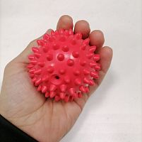 Мяч массажный 07 см мягкий "Ёжик" Silapro красный 995920