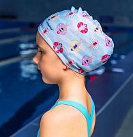 Шапочка для плавания детская Lyc бирюзовая для длинных волос 1528634