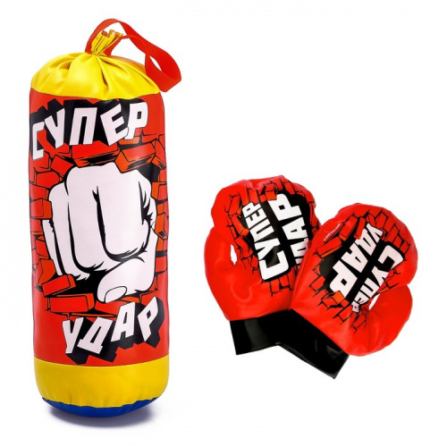 Мешок (груша) для бокса 01 кг + перчатки "Супер удар" SL-00792, 2948301