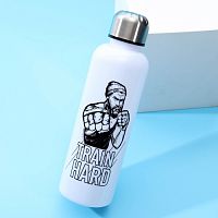 Бутылка для воды 700 мл "Train hard" 3901932