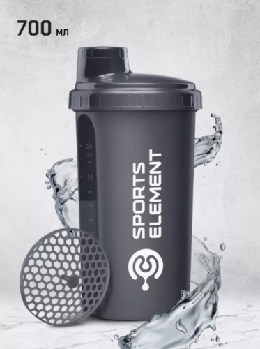 Шейкер 700 мл S03-700 SE черный Sports Element 02359