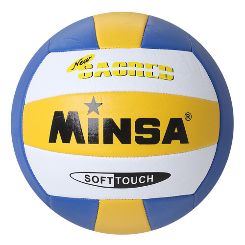 Мяч волейбольный Minsa Softtouch сине-желто-белый 735913