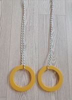 Кольца гимнастические дерево желтый 16 см 998119