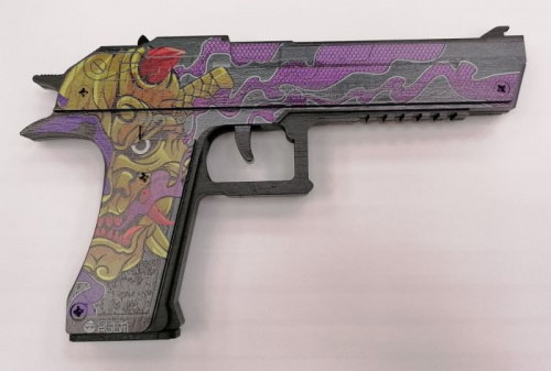 Макет Пистолета с длинным стволом Desert Eagle Олень Orochi (съемная обойма) Standoff 00644