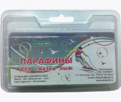 Мазь скольжения (парафин) 2 шт/80гр (0-4,-7-25) ПЛ2-ФЗ 01492