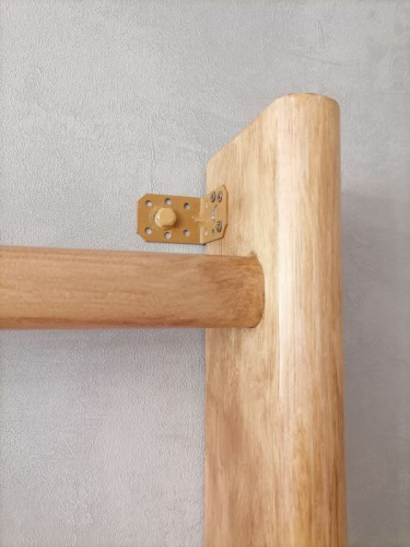 Шведская стенка деревянная 2,0 х 1,0 м с зеркалом цвет дуб 995824 фото 4