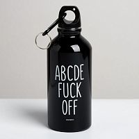 Бутылка для воды 400 мл "Fuck Off" металл 5119323