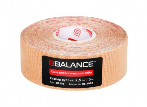 Тейп BBalance бежевый 2,5 м х 5 см 998728