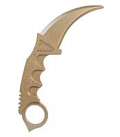 Макет ножа Керамбит фанера V2 6 мм Золото Gold Standoff 00409