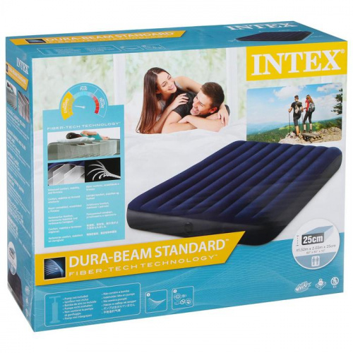 Кровать надувная 152х203х25 см 64759/3947867 без насоса Intex фото 4