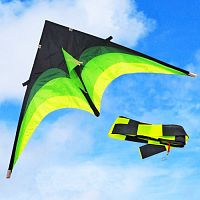 Змей воздушный S600521 2 м+10 м хвост Зеленая стрела