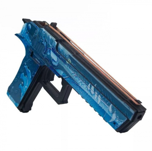 Макет Пистолета с длинным стволом Desert Eagle Ледяной дракон Ice dragon (съемная обойма) CSGO 00231