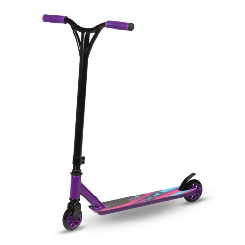 Самокат прыжковый (трюковой) 100 мм черно-фиолетовый Jump IN256 02543