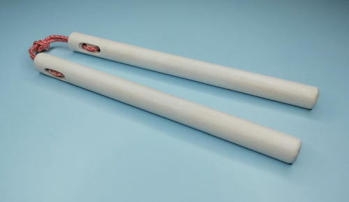 Макет нунчаки тренировочные (для фристайла) 30 см береза белые 997735 Макет нунчаки тренировочные (для фристайла) 30 см береза белые 997735