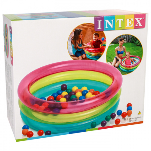 Бассейн надувной 86х25 см с шариками 50 шт Intex 48674 885911 фото 2