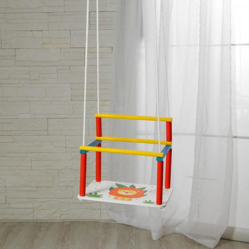 Качели навесные дерево 30х24 см Львенок 5179259