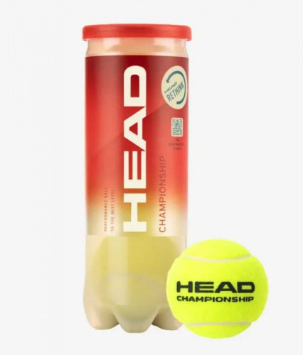Мячик для большого тенниса 1 шт Head Championship 995953 Мячик для большого тенниса 1 шт Head Championship 995953