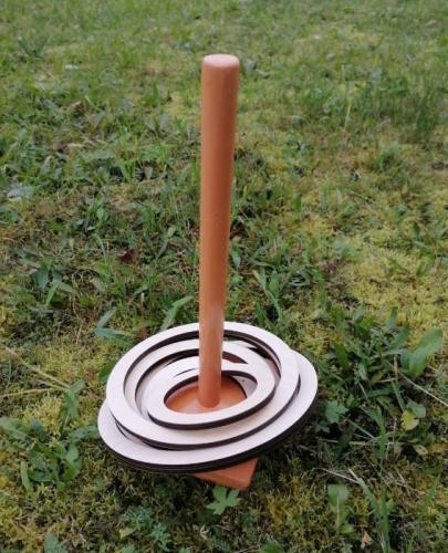 Игра Кольцеброс дерево 8 колец цвет персик 995810 фото 3