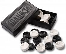 Шашки пластик черный/белый SM-171 00457 Шашки пластик черный/белый SM-171 00457