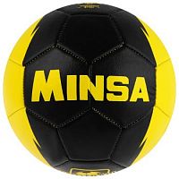 Мяч футбольный №4 желто-черный Minsa 4166924