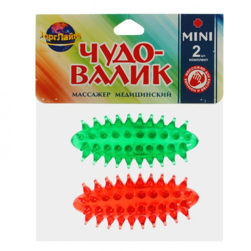 Массажер Чудо-валик 2 шт мягкий (мини, кактус) 2509910 фото 6