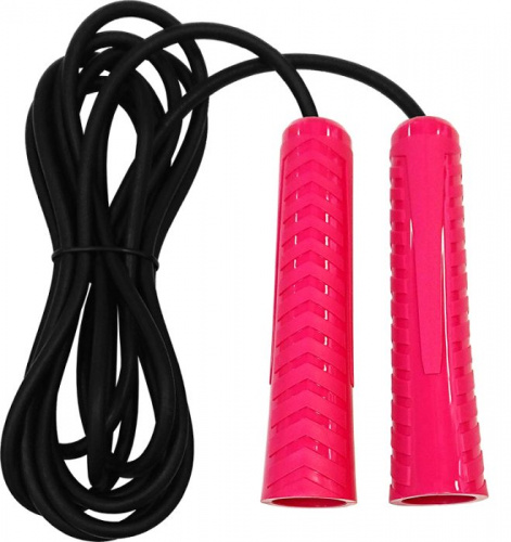 Скакалка 3 м резиновый шнур розовый d-0,5 cм Fortius F210401-3RO Ил20