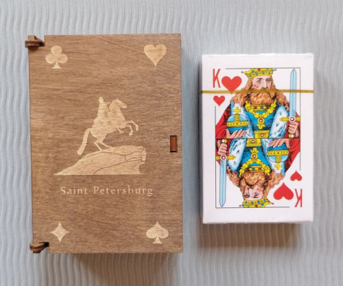 Карты 54 шт "Король" в подарочной коробке "Медный всадник" 996014