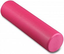 Ролик массажный для йоги 60*15 см розовый цельный IN022