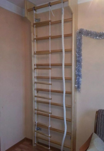 Шведская стенка деревянная 2,8 х 0,8 м с турником 995488 фото 2