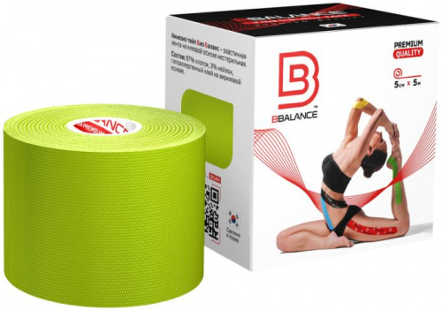 Тейп BBalance лайм 5 м х 5 см 998042