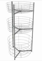 Стойка для мячей с тремя корзинами 996857