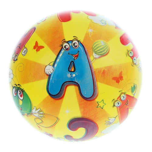 Мяч ПВХ 22 см Алфавит, 60 гр 884154