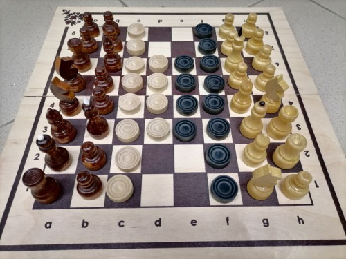 Шахматы+шашки 40х21х3,5 см "Два в одном" ШК-24 996096 фото 3 Шахматы+шашки 40х21х3,5 см "Два в одном" ШК-24 996096 фото 3