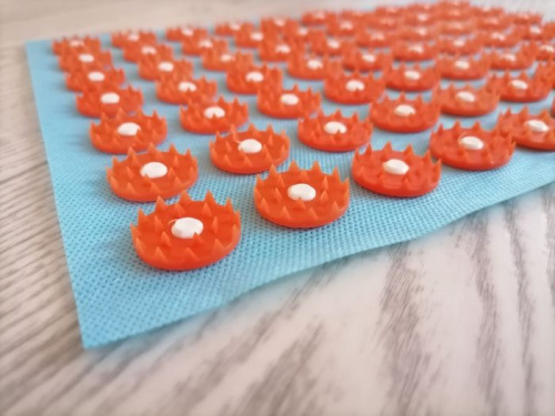 Аппликатор игольчатый (коврик) 260х560 мм голубой-оранжевый 997723  фото 3