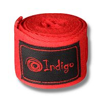 Бинты боксерские 3 м х/б + нейлон красный Indigo 1115