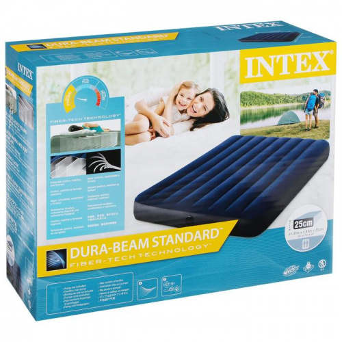 Кровать надувная 137х191х25 см 64758/3947865 без насоса Intex фото 2