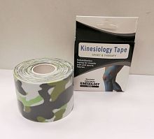 Тейп Кинесио Kinesiology Tape камуфляж зеленый 5 м х 5 см 00577