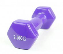 Гантель обливная 2 кг фиолетовая без бренда 995495