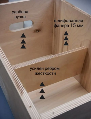 Тумба для запрыгиваний (плиометрический бокс) фанера, 35*40*55 см 996481 фото 2