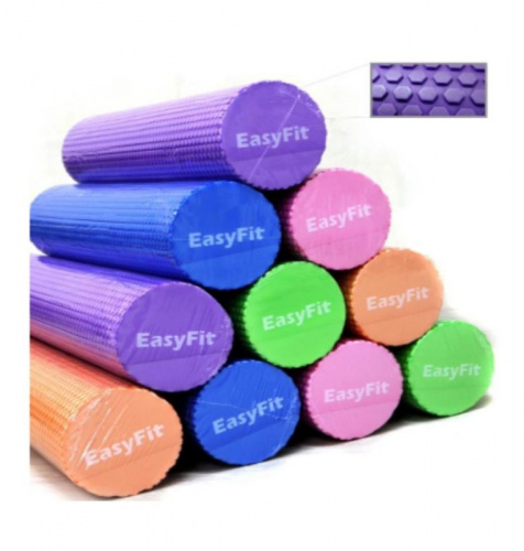 Ролик массажный для йоги 60*15 см сиреневый цельный 01546 EasyFit фото 2
