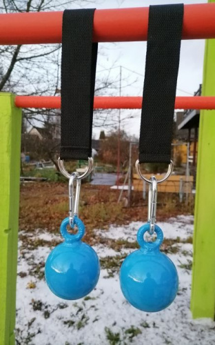 Лямки-шары для подтягиваний d-70 мм (2 шт) металл синий 998774 фото 4 Лямки-шары для подтягиваний d-70 мм (2 шт) металл синий 998774 фото 4