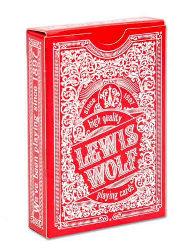 Карты 54 шт Lewis & Wolf картон красные 1,8 см х 9 см х 6 см 03823