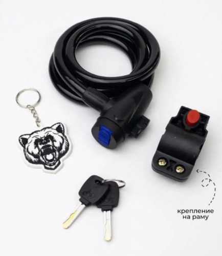 Замок вело 1200 х 12 мм черный Vinca Sport 996294 Замок вело 1200 х 12 мм черный Vinca Sport 996294