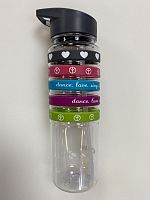 Бутылка для воды 750 мл YY-207 серый (съемные браслеты) 03272