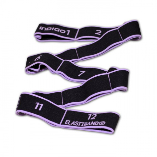 Эспандер (лента) с захватами 127х4 см черно-сиреневый (12 захватов) IN149 Medium Indigo 03549 Эспандер (лента) с захватами 127х4 см черно-сиреневый (12 захватов) IN149 Medium Indigo 03549