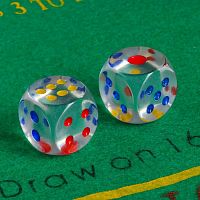 Зары (кубики игральные) 2,5х2,5 см прозрачные 5373680