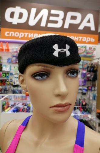 Повязка для головы махровая черный Under Armour 04284
