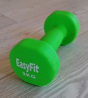 Гантель обливная 3 кг салатовый неопрен EasyFit 04076